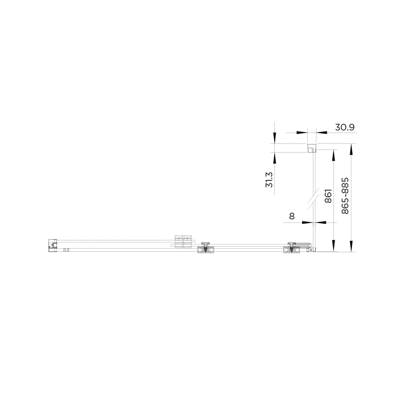 Aquadart Rolla 8 Side Panel 900mm 2 Aquadart Rolla 8 Side Panel 900mm - Image 2