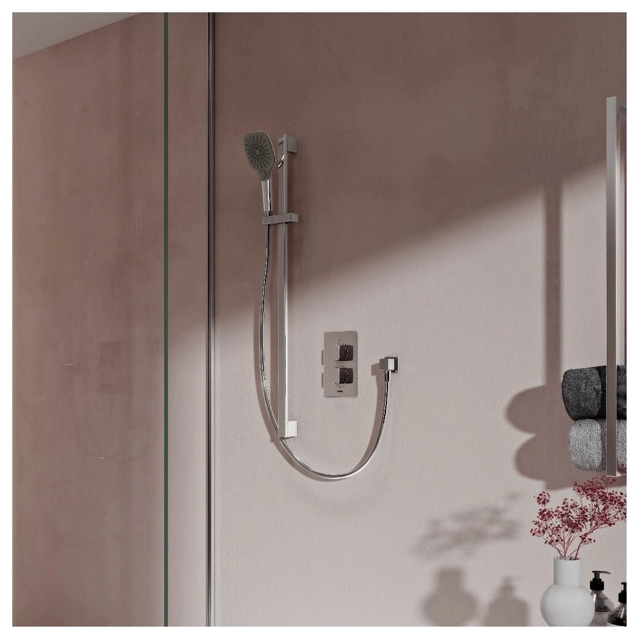 Aqualisa Dream Thermostatic Shower With Adjustable Head Square 3 Aqualisa Dream Thermostatic Shower With Adjustable Head Square - Image 3