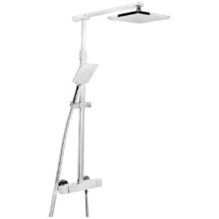 Bristan Quadrato Exposed Fixed Head Bar Shower With Diverter