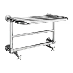 Burlington Strand Radiator With Angled Valves Chrome