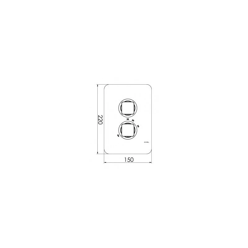Cifial Cudo 2 Control Thermostatic Valve Chrome 2 Cifial Cudo 2 Control Thermostatic Valve Chrome - Image 2