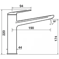 Clearwater Levant Kitchen Sink Mixer Tap Chrome -Home Bathroom clearwater lev10cp 4