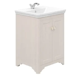 Essential Maine 600mm 2 Door Floor Unit & Basin Cashmere Ash