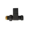 Essential Anthracite Square Straight Radiator Valve Pack