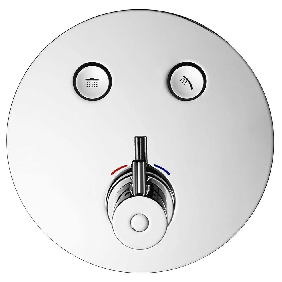 Flova Levo Concealed Thermostatic GoClick 2 Outlet Trim Round 1 Flova Levo Concealed Thermostatic GoClick 2 Outlet Trim Round