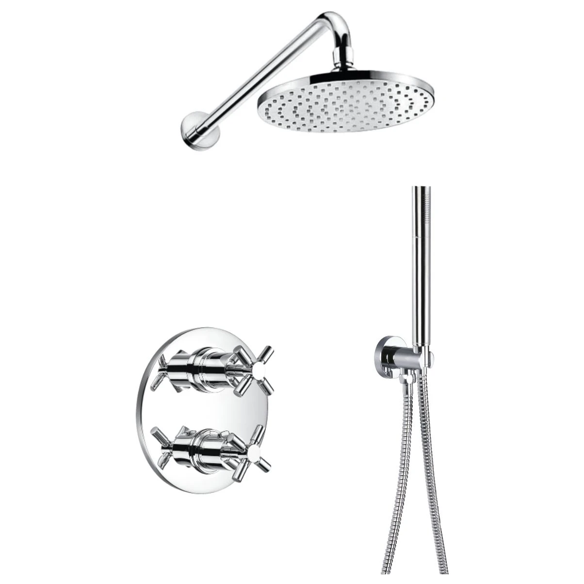 Flova XL Thermostatic 2 Outlet Shower Set 1 Flova XL Thermostatic 2 Outlet Shower Set