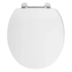 Frontline Gloss White Soft Close Wooden Toilet Seat