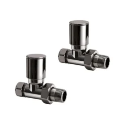 Frontline Aqua Modern Angled Radiator Valves Black Nickel
