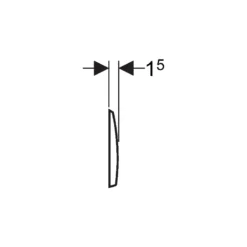 Geberit Flush Plate Kappa50 Dual Flush, Zinc, Matt Chrome 5 Geberit Flush Plate Kappa50 Dual Flush, Zinc, Matt Chrome -Home Bathroom geberit 115260461 3