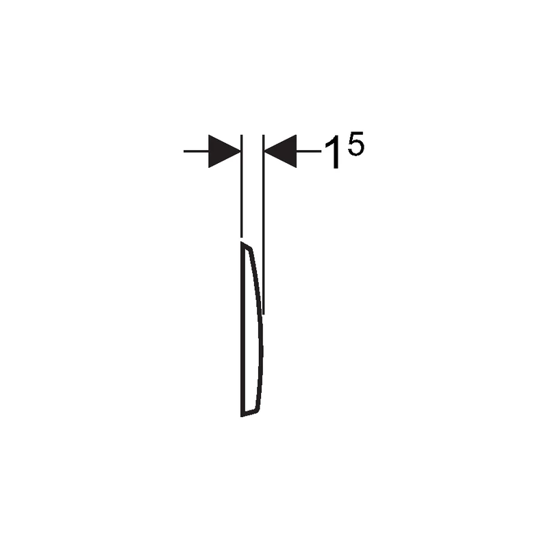 Geberit Flush Plate Kappa50 Dual Flush, Zinc, Matt Chrome 3 Geberit Flush Plate Kappa50 Dual Flush, Zinc, Matt Chrome - Image 3