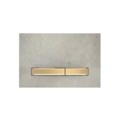Geberit Sigma50 Metal Dual Flush Plate Concrete/Brass