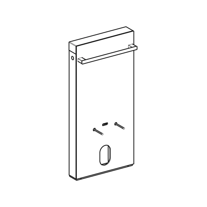 Geberit Monolith For Bidet 101cm & Rail Lava Glass/Black Chrome 2 Geberit Monolith For Bidet 101cm & Rail Lava Glass/Black Chrome - Image 2