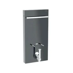 Geberit Monolith For Bidet 101cm & Rail Black Glass/Black Chrome