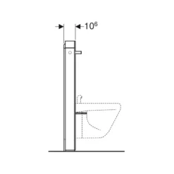 Geberit Monolith For Bidet 101cm & Rail Black Glass/Black Chrome -Home Bathroom geberit 131030sj6 4
