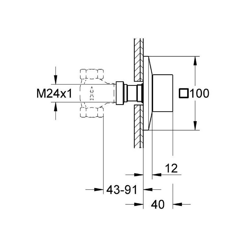 Grohe Allure Brilliant Concealed Stop-Valve Trim 19796 2 Grohe Allure Brilliant Concealed Stop-Valve Trim 19796 - Image 2