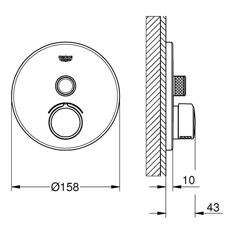 Grohe Smartcontrol Concealed Mixer With One Valve 29144 2 Grohe Smartcontrol Concealed Mixer With One Valve 29144 - Image 2