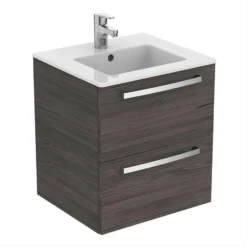Ideal Standard Tempo 500mm Lava Grey Wall Vanity Unit & Basin Pack