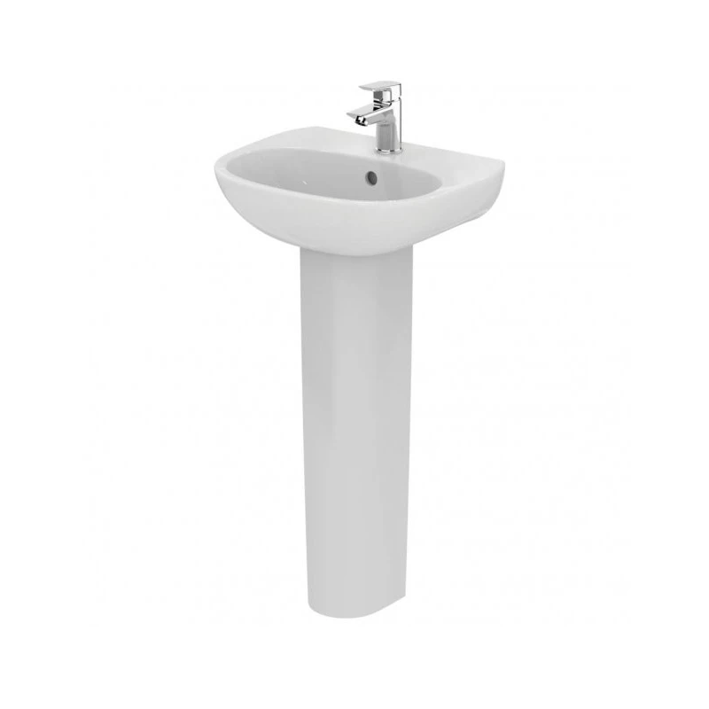 Ideal Standard Tesi 450mm 1 Taphole Cloakroom Basin & Full Pedestal 1 Ideal Standard Tesi 450mm 1 Taphole Cloakroom Basin & Full Pedestal