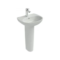 Ideal Standard Tesi 450mm 1 Taphole Cloakroom Basin & Full Pedestal 10 Ideal Standard Tesi 450mm 1 Taphole Cloakroom Basin & Full Pedestal -Home Bathroom ideal standard t031301 t352101 5