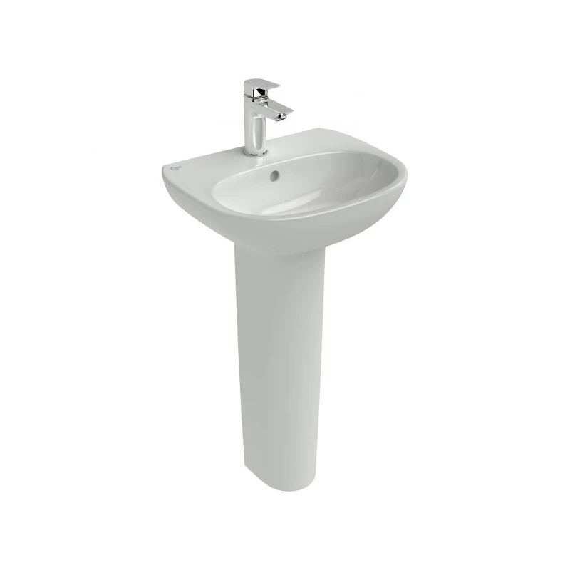 Ideal Standard Tesi 450mm 1 Taphole Cloakroom Basin & Full Pedestal 5 Ideal Standard Tesi 450mm 1 Taphole Cloakroom Basin & Full Pedestal - Image 5