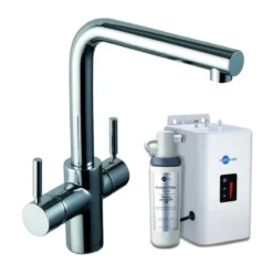 InSinkErator 3N1 L Shape Tap, Neo Tank & Filter Pack Brushed Steel