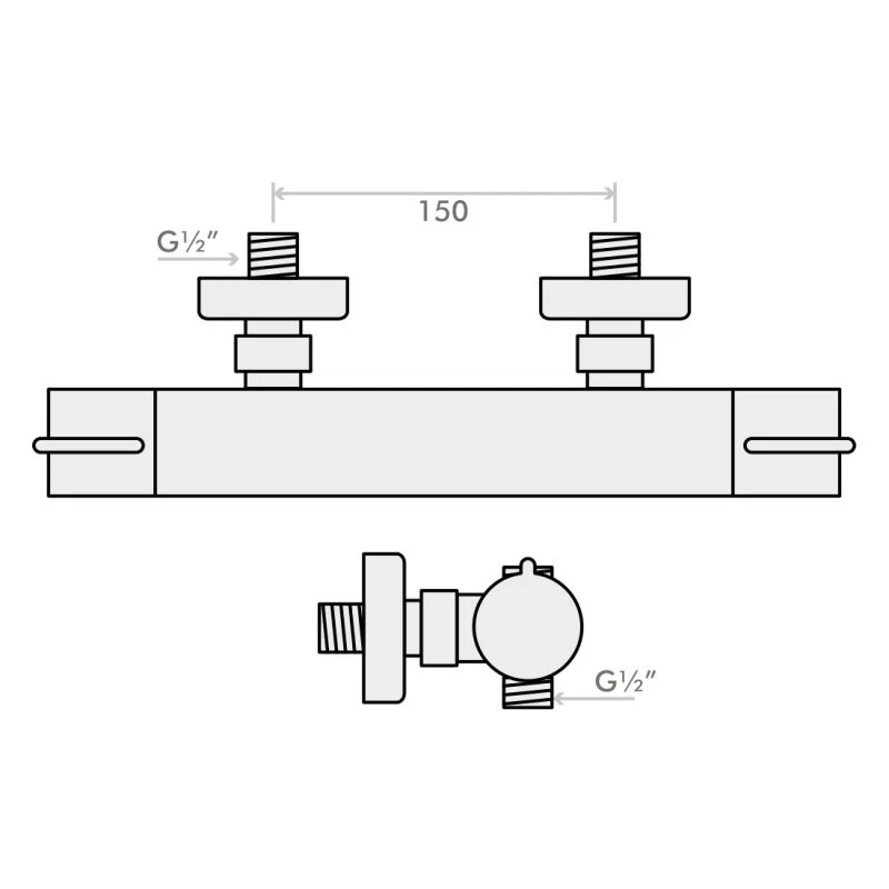 Inta Puro Safe Touch Thermostatic Bar Shower With Flexible Slide Rail Kit 2 Inta Puro Safe Touch Thermostatic Bar Shower With Flexible Slide Rail Kit - Image 2