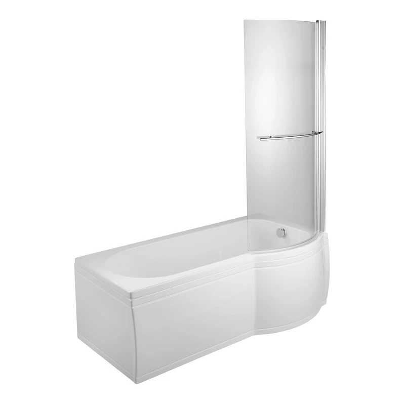 Iona P-Shape 1675mm 0TH Shower Bath RH 1 Iona P-Shape 1675mm 0TH Shower Bath RH