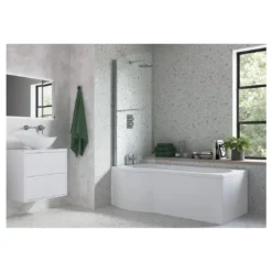 Iona P-Shape 1675mm 0TH Shower Bath RH 6 Iona P-Shape 1675mm 0TH Shower Bath RH -Home Bathroom iona dibsh016 3