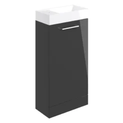 Iona Celo 410mm Floor Unit & Basin Anthracite Gloss