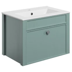 Iona Ruskin 605mm Wall Unit Without Basin Green Ash