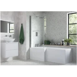 Iona L Shape Bath Screen