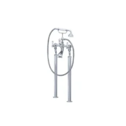 Perrin & Rowe Traditional Bath Shower Mixer & Floor Legs, Lever