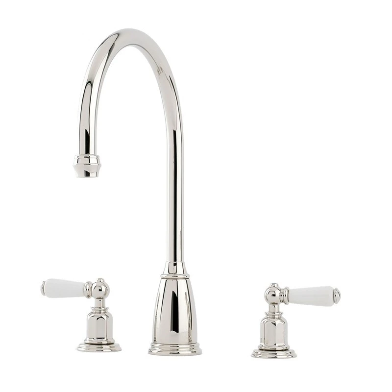 Perrin & Rowe Athenian 3 Hole Sink Mixer Lever Handles Pewter 1 Perrin & Rowe Athenian 3 Hole Sink Mixer Lever Handles Pewter