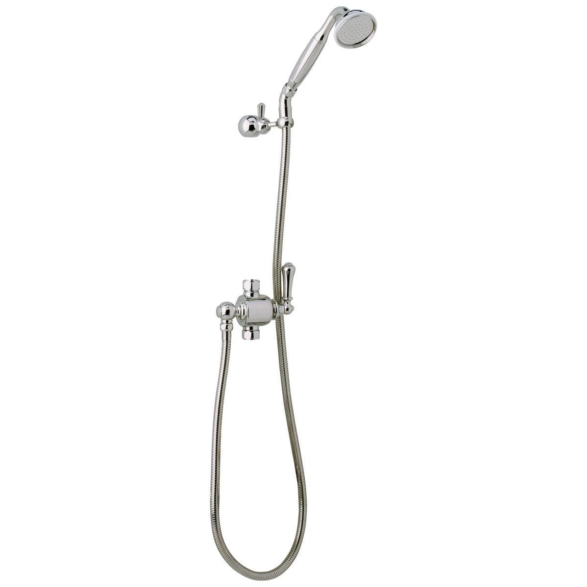 Perrin & Rowe Georgian Riser Diverter, Handshower & Hose Pewter 1 Perrin & Rowe Georgian Riser Diverter, Handshower & Hose Pewter