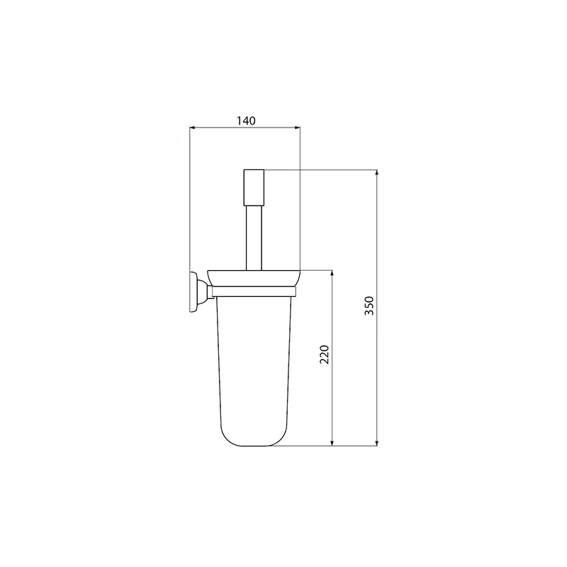 Perrin & Rowe Wall Mounted Toilet Brush Holder Chrome 2 Perrin & Rowe Wall Mounted Toilet Brush Holder Chrome - Image 2