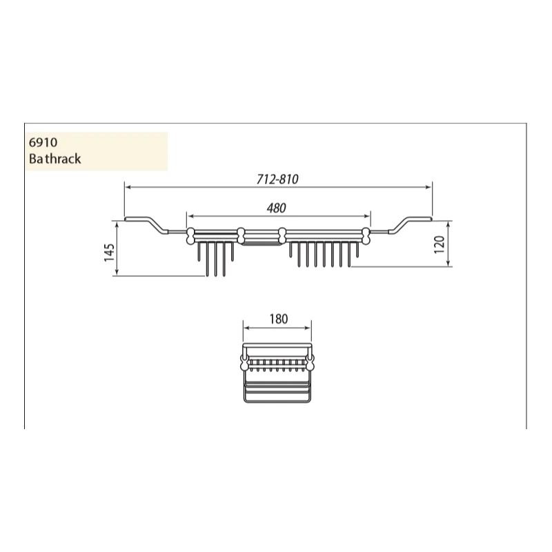 Perrin & Rowe Bath Rack Nickel 2 Perrin & Rowe Bath Rack Nickel - Image 2