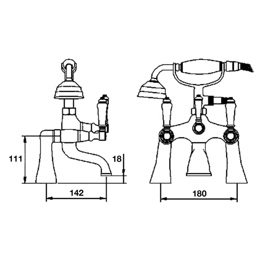 Premier® Premier Bloomsbury Bath Shower Mixer 2 Premier® Premier Bloomsbury Bath Shower Mixer - Image 2