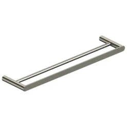 RAK Petit Round 60cm Double Towel Bar Brushed Nickel