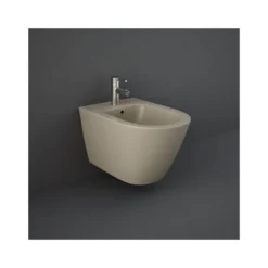 RAK Feeling Rimless Wall Hung Bidet Matt Cappuccino