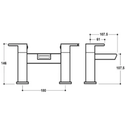 Synergy Tec Studio QB Bath Filler Tap -Home Bathroom synergy sy qb03 n 3