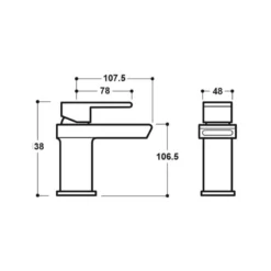 Synergy Tec Studio QB Mono Basin Mixer Tap -Home Bathroom synergy sy qb05 n 3