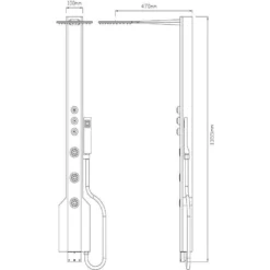 Synergy Pisa Thermostatic Wall Mounted Tower Shower -Home Bathroom synergy sy tower501 3