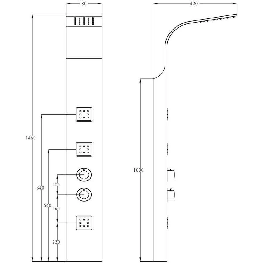 Synergy Aluwhi White Shower Tower 3 Synergy Aluwhi White Shower Tower - Image 3