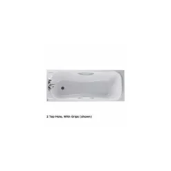 Twyford Signature Bath 1700×700 No Tap With Grips